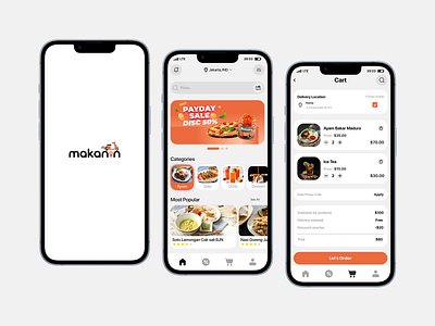 Food App Delivery || Makanin 3d animation branding graphic design logo motion graphics ui