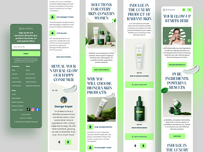Bionera Landing Page - Web Desgin - Packagingdesign - Responsive brand book cosmetic website dribbble figma landing page healthcare high end design homepage landing page landing page design mobile responsive packagingdesign portfolio responsive design skincare website techthealth ui designer web design website designer website ui ux webstie mockup