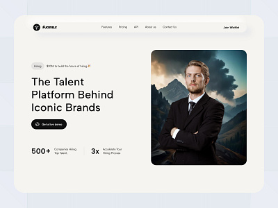 Talent Hiring Platform Website Design hiring hiring platform hiring talent job finder job platform landing page talent paltform ui website website design