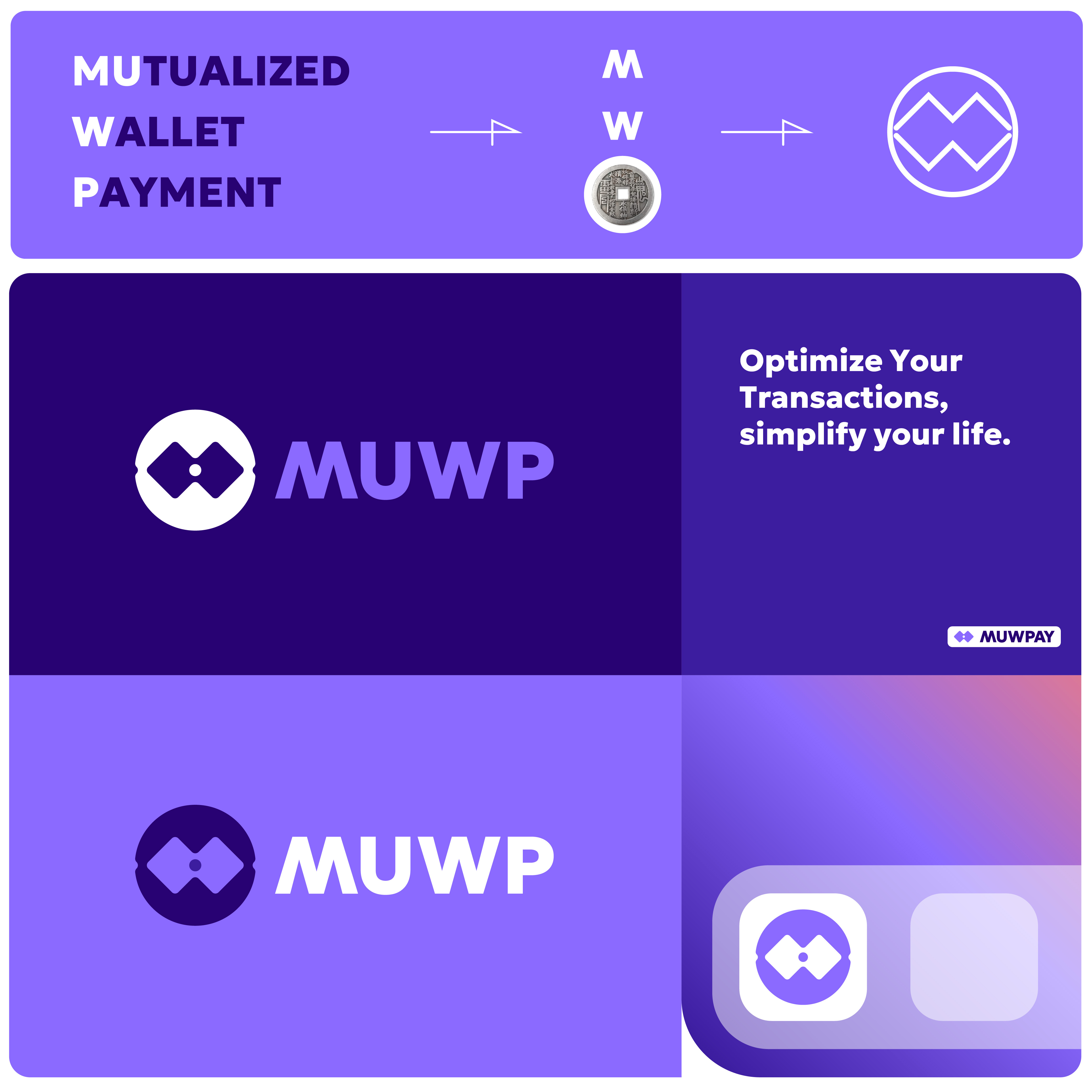 MUWP branding crypto logo logotype