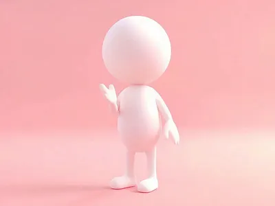 3D Minimal Cartoon Figure | Pastel 3D Gesture Character 3d 3d art 3d motion 3d render 3d style animated art body gesture motion graphics pastel render art