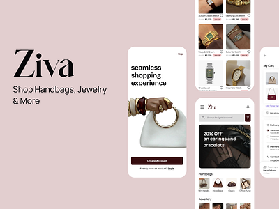 Handbags and Accessories Store accessories store app app design branding design ecommerce graphic design handbags latest mobile app modern online shopping store trending ui ux