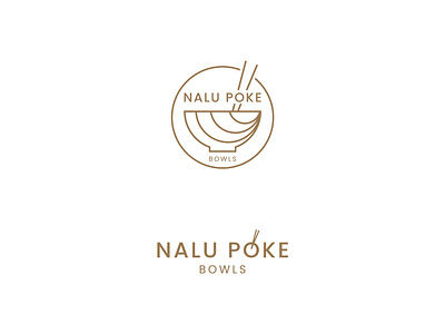 Nalu Poke logo branding design food graphic design illustation logo vector vectores