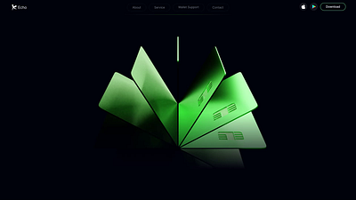 Echo - Card Service Support 3d animation card credit card design finance product design ui ux web design web3 website