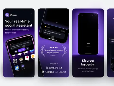 App Store Images - AI-Powered Conversation Copilot ai animation app design app store application ios ios design mobile app mobile design outcrowd ui uiux ux