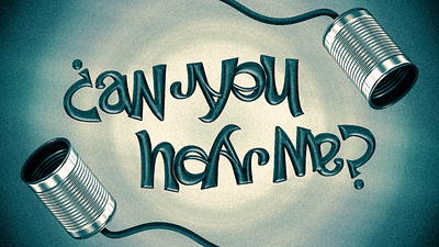 "Can you hear me?" Ambigram ambigram design graphic design illustration lettering