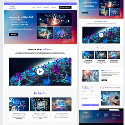 Medialoco LLC Landing Page Design animation branding graphic design illustration logo ui vector wordpress
