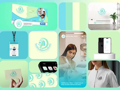 Elegant Skincare Logo Design for British Face Clinic brand guideline brand identity branding creative logo logo medical spa branding