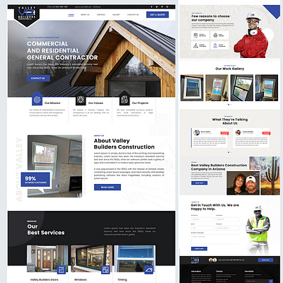 Valley Builders Construction Web Design branding design graphic design landing page logo psd ui ux webdesign wordpress