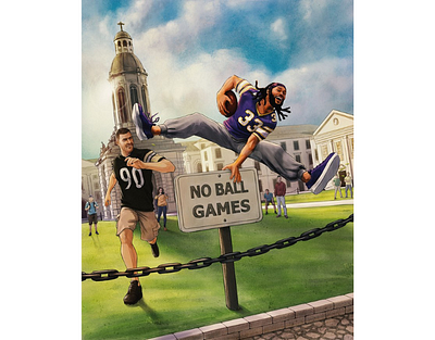 Scoring Again with NFL UK X Diego Abreu advertising campaign posters realistic sports