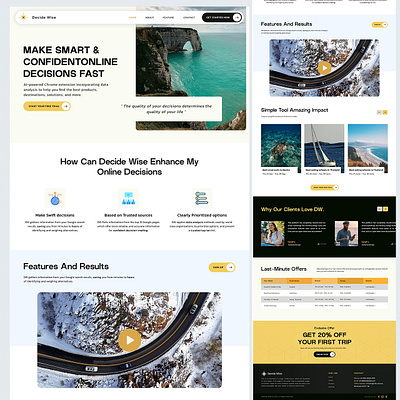 Decide Wise Landing Page Design & Web Design branding design graphic design psd
