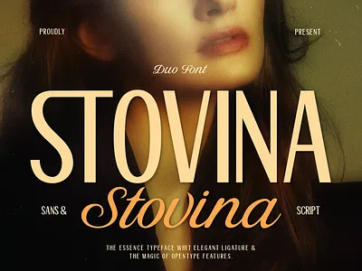 Stovina beauty branding branding calm typography custom font design resource duo font editorial design elegant type font font design font pairing font style free font logotype modern font packaging design sans serif script font typography wedding font