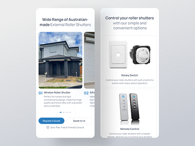 SM Roller Shutter - Mobile Responsive Landing Page company profile company website design landing page landing page ui mobile mobile design mobile responsive mobile ui mobile web responsive roller shutter ui uidesign uiux ux uxdesign web design webpage website