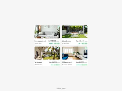 Property listing cards ui ux