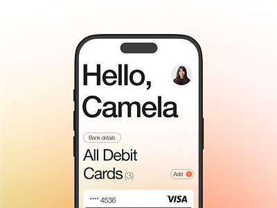 Fintech App UI – Minimal finance Mobile Apps | Expense apps app app ui design app ui ux design application ui apps ui card ui debit card debit card ui design finance app fintech app ui minimal minimal finance app minimal fintech app orange app product design ui ui design uiux ux