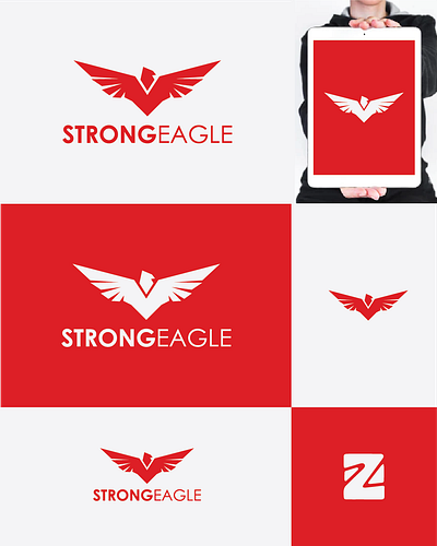 Strong Eagle Logo bird design eagle graphic design illustration logo logos logotype simple logo strong strong eagle logo vector