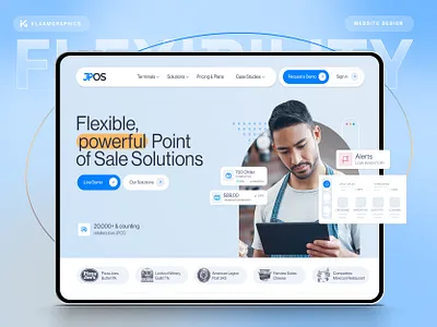 JPOS- Website UI/UX design clean layout