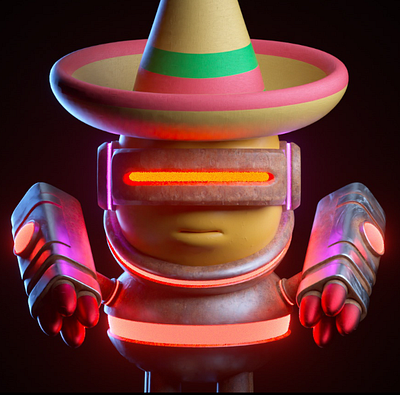 cyborg illustration nft