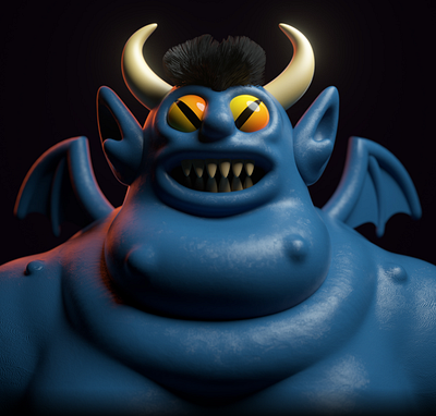 devil blue design devil illustration nft