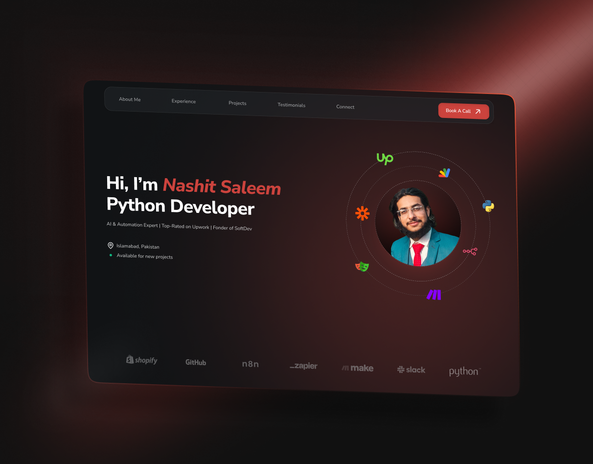 AI Developer's Portfolio Design branding figma portfolio responsive design ui web design