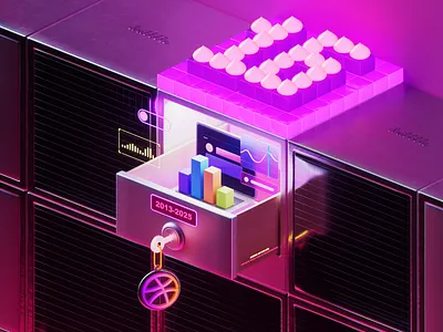 Happy Sweet 16, Dribbble 🎂 3d 3d illustration c4d cinema 4d design dribbble graphic design illustration octane ui