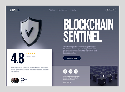 🛡️ Crypto Security Hero – Web3 UI for Blockchain DApps aiui aiux blockchain cleanui cryptoapp cryptodashboard cryptodesign cryptoplatform cryptoui cyberpunkdesign dappdesign decentralized defi fintechdesign landingpagedesign productdesign uxforcrypto web3 web3design