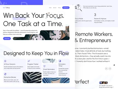 AI Time management concept ai time management ui ux