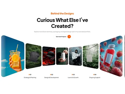 Slider carousel website section 3d carousel cta framer header hero light orange slider slideshow template ui webdesign website website design