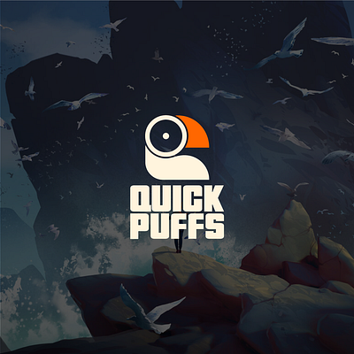 Quick Puffs – Logo Design. agency bird brand brand icon brand identity branding branding project custom design graphic design illustration logo logo designer logomark logotype unique vector workmark