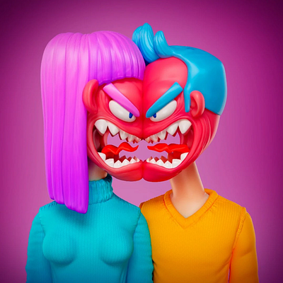 devil of love design illustration nft