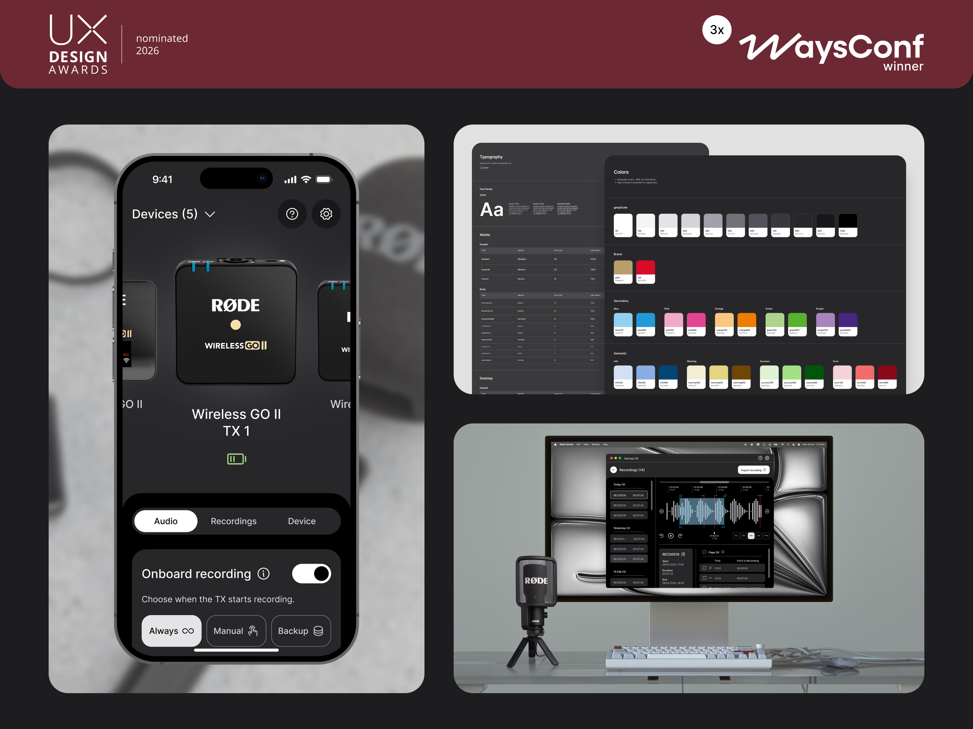 Example of RØDE App Redesign - Seamless Audio Control, Anywhere 🎙️