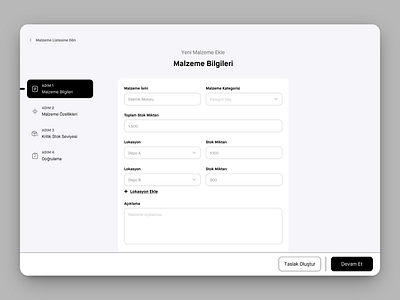 Stock Management Dashboard-Form Flow branding combobox design ecommercedesign form graphic design illustration input label logo ui ux uxdesign vector