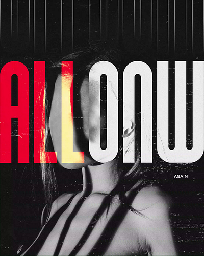 Poster - All Alone Again design graphic design poster typography
