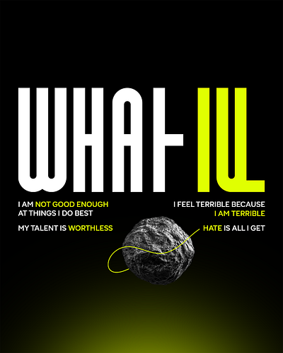 Poster - What If? design graphic design poster typography