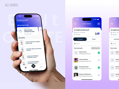 EventCreate Mobile App MVP Design cards community design event mobile app mvp design events mobile app ui ticket booking ui ux