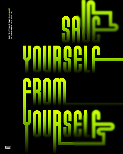 Poster - Save Yourself From Yourself design graphic design illustration poster typography