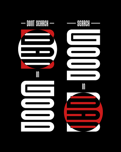 Poster - Search Good In Bad design graphic design illustration poster typography