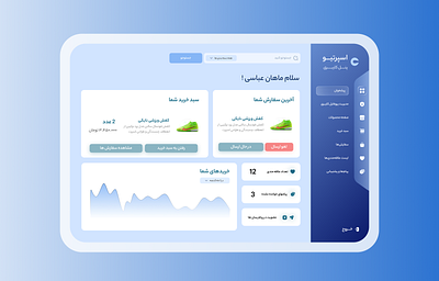 Dashboard design for the Iranian sports website Sportiva dashboard designer graphic design iran persian sport ui