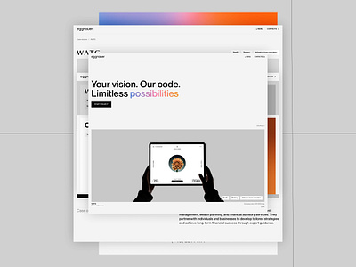 Eggnauer | Visual System for Tech Case Studies animation branding case study layout creative direction design grid system high end ui minimal ui modern aesthetic modular design portfolio portfolio website productdesign saas ui ui framework ux uxui design visual identity