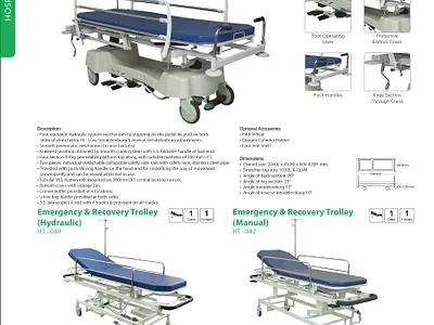 Emergency Stretcher Trolley Catalogue animation branding design graphic design illustration logo motion graphics typography ui vector