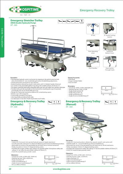 Emergency Stretcher Trolley Catalogue animation branding design graphic design illustration logo motion graphics typography ui vector
