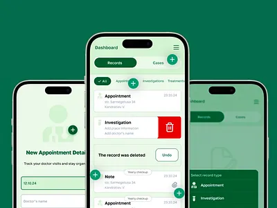 Digital Health - Mobile App Design digital health eco green healthcare healthy lifestyle mhealth personal development sustainable ui ux