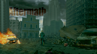 Aftermath ! Image manipulation project inspire from @Nour Art graphic design manipulation photoshop poornakawishla