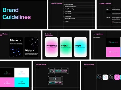 Hello Haven Brand Guidelines best brand brand guideline brand strategy branding creative design designer dribbble india lalit logo logo design logo designer logodesign logodesigner print top