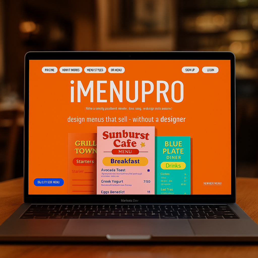 Redesigning SaaS hero section- iMENUPRO design figma header hero section landing page redesign saas ui visual web