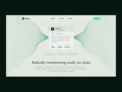 Website for a Private Credit Marketplace animation crypto landing page crypto website cryptocurrency website defi landing page defi website finance website financial website fintech fintech landing page fintech website landing page web design web3