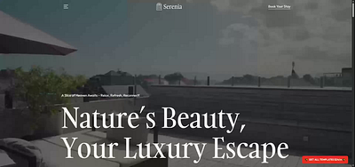 Serenia - luxury resorts, wellness retreats, and spas website booking figma framer luxury real estate spas web design webflow
