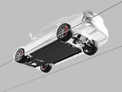 Chassis 3D render product animation reel CGI 3D motion HMI EV 3d animation automotive car cg cgi concept design digital ev hmi interaction motion product redshift render ui