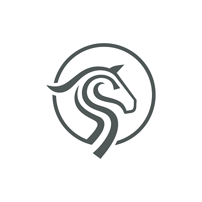 Letter S Horse Corporate Logo for sale breeding buy corporate equestrian equine farm for sale graphic design horse letter letter s logo premade purchase ranch ready made western