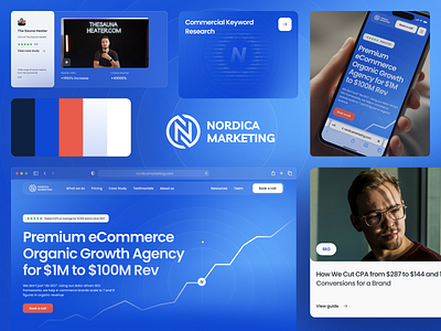 UI/UX & Web Development for Nordica Marketing agency website animation marketing website minimalism responsive design scandinavian style scroll animation ui ui design uiux ux ux design web design webdesign webflow website website design